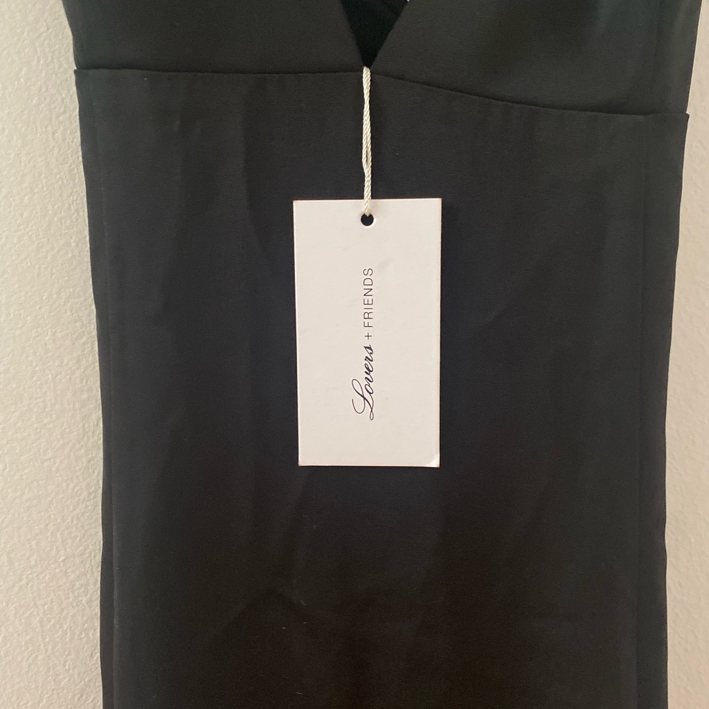 Lovers  Friends  Black Slip Dress Brand New